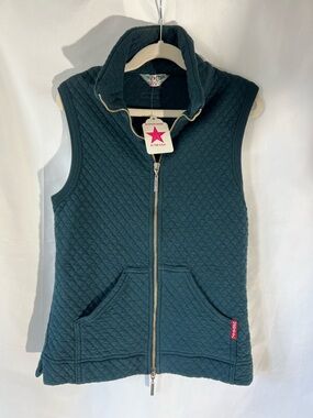 NWT Girls HARD TAIL Deep Teal* Gold Quilted Vest